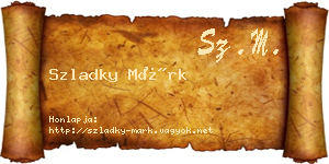 Szladky Márk névjegykártya